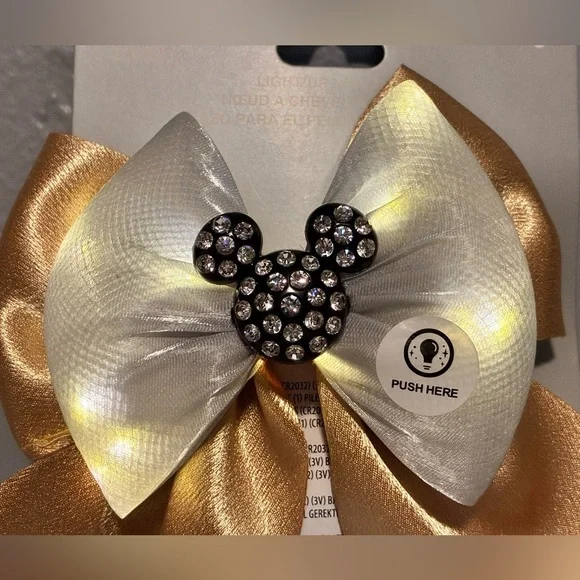 Disney Parks Light Up Mickey Mouse Bow Hair Clip - Picture 3 of 6